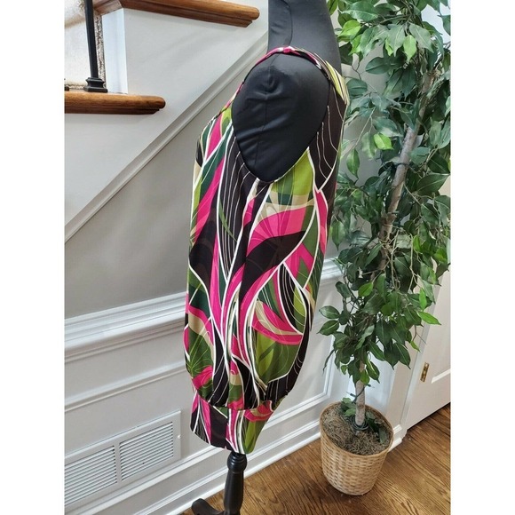 BCX Women's Multicolor Polyester Scoop Neck Sleeveless Knee Length Dress Size L - Picture 6 of 11